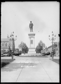 Another view of the monument.  William H. Watson Monument. Mount Royal Avenue, John Dubas, MC9072.