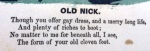 Detail of "Old Nick" valentine.