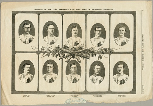 "Members of the Lord Baltimore Base Ball Club of Baltimore, Maryland," 